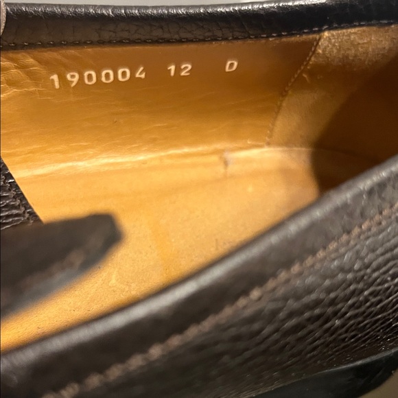 Gucci Dark Brown Leather Loafers with Red and Green Accents